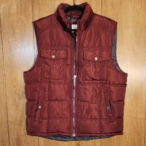 Goodfellow & Co Men's Burgundy Heather Midweight Puffer Vest